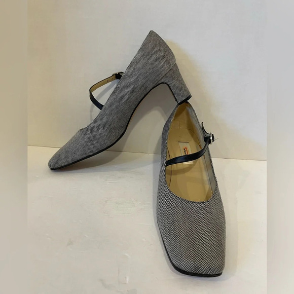 Talbots Leather Herringbone Pattern Heels Size 8 M - Picture 4 of 7